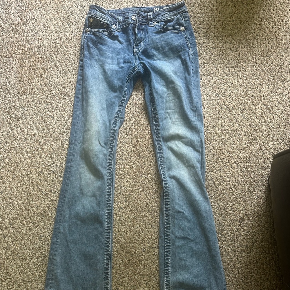 Miss Me Blue Flare Wide Leg Jeans